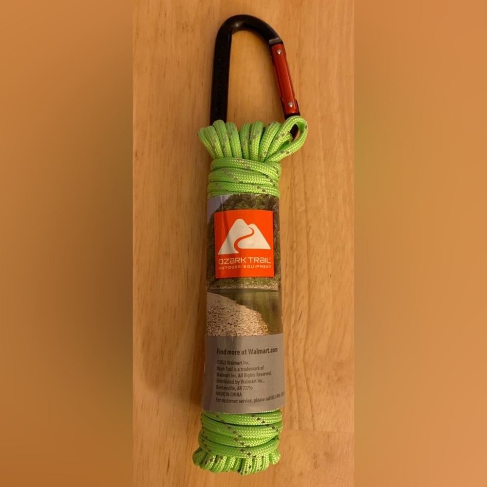 30-Ft 550 Reflective Green Paracord